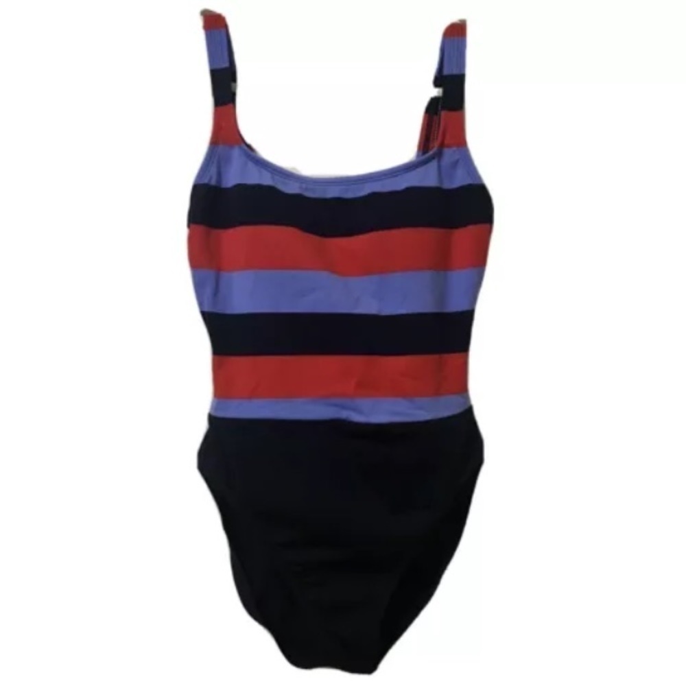 Vintage VM Sport Striped Swimsuit - Picture 1 of 4